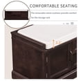 thumbnail image 6 of Shoe Bench with 2 Drawers and 2 Cabinets, Multipurpose Storage Bench with Removable Cushioned Seat for Entryway, Living Room, Bedroom, Espresso, 6 of 7