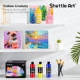 thumbnail image 2 of Shuttle Art 12 Colors Acrylic Paint, 250ml/8.45oz Bottles Acrylic Paint Set, Rich Pigments, Bulk Painting Supplies, 2 of 7