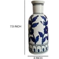 thumbnail image 4 of India Meets India Ceramic Bottle Vase [White], Decorative Small Ceramic Vases Modern Home Décor Flower Vase for Shelf Home Décor Living Room Twisted Tall Creative Black Vase - 7.5 INCHES, 4 of 5