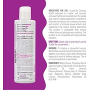 LUBELIFE Coconut Hybrid Personal Lubricant For Sex, Non-Sticky Water-Based Lubricant Plus Coconut Oil, 8 fl oz
