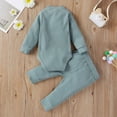 thumbnail image 4 of Coerni New Born Baby Boy Girl Clothes Cotton Long Sleeve Romper and Long Pants Toddler Solid Color Fall Winter Outfits, 4 of 4