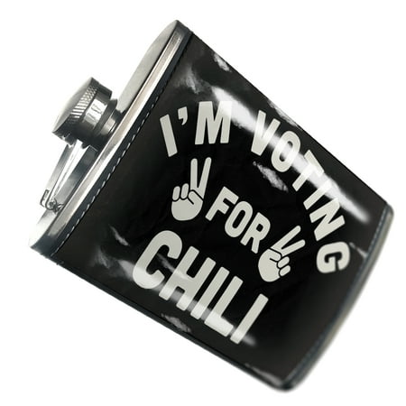 

NEONBLOND Flask I m Voting For Chili Funny Saying