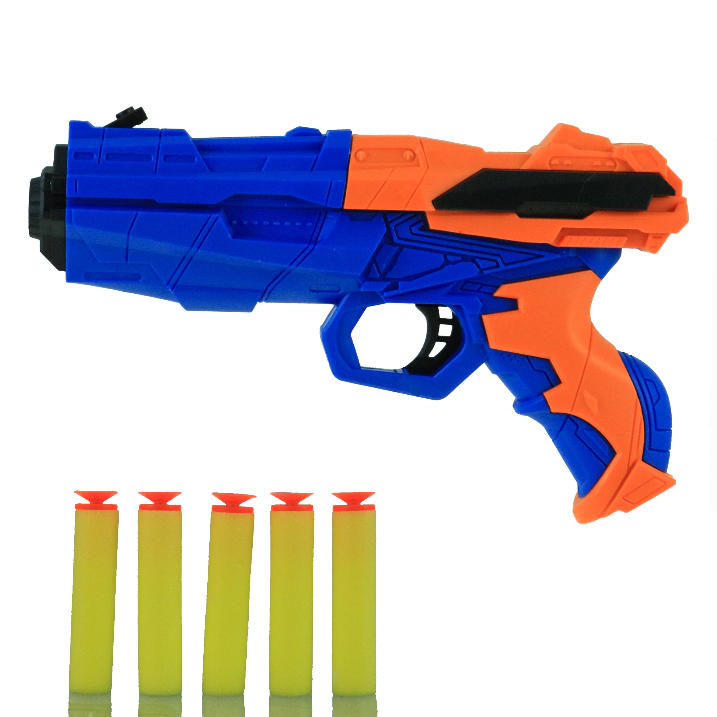 Retailery Soft Bullet Gun Blaster With 5 Refill EVA Foam Bullets, Blue