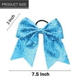 thumbnail image 3 of Large Sequin Glitter Cheer Hair Bows,Sparkly Bows Ponytail Holder Elastic Band for Cheerleading Teen Girls College Sports, 3 of 4
