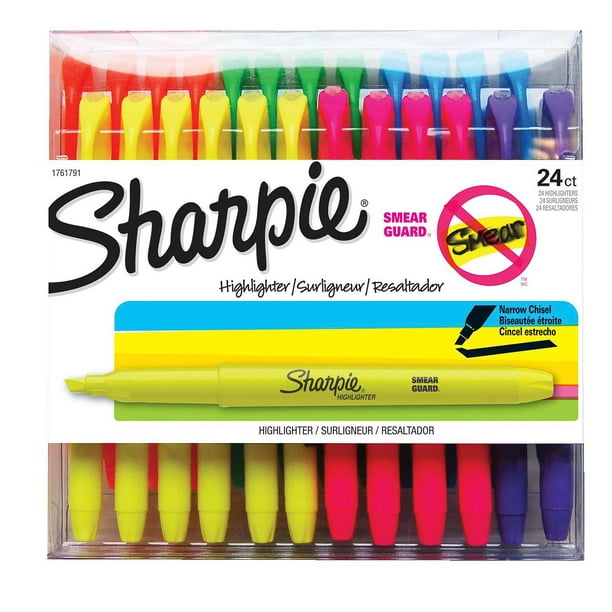 Sharpie Accent, Highlighters, Assorted Colors, 24 Pack - Walmart.com