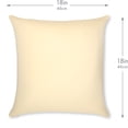 thumbnail image 2 of 18" x 18" Throw Pillow – Off white- Creme: 1 PCS Luxurious Premium Microbead Pillow With 85/15 Nylon/Spandex Fabric. Forever Fluffy, Outstanding Beauty & Support. Silky, Soft & Beyond Comfortable, 2 of 7