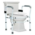 thumbnail image 1 of Costway Toilet Safety Frame, Stand Alone Toilet Safety Rail w/ Adjustable Height & Width, 1 of 10