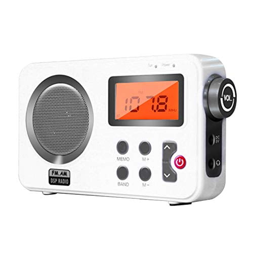Shower Radio Speaker,AM/FM Radio with LCD Display,Portable Stereo Radio with Earphone Port for Home,Beach,Hot Tub,Bathroom,Outdoor