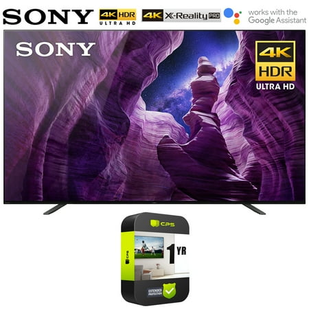 Sony XBR65A8H 65-inch A8H 4K OLED Smart TV (2020) Bundle with 1 Year Extended Protection Plan