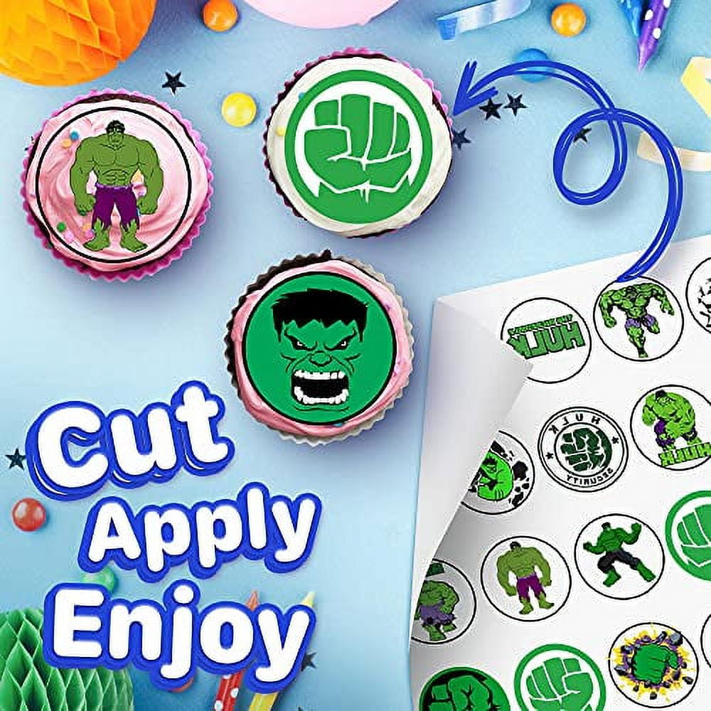 30 x Edible Cupcake Toppers - Hulk Hero Themed Collection of Edible Cake Decorations | Uncut Edible on Wafer Sheet - Walmart.com 30-x-edible-cupcake-toppers-hulk-hero-themed-collection-of-edible-cake-decorations-uncut-edible-on-wafer-sheet-walmart-com