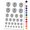 Black, variant on Paladin War Hammer and Libram Tome Water Resistant Temporary Tattoo Set Fake Body Art Collection - Orange