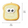 thumbnail image 2 of Simulated Toast Squishy Collectible Squeeze Fidget Toy, Hand‑Operated Stress Relief Play Toy, Portable Sensory Decompression Toy for Teens Adults, Party Prize & Special Occasion Gift(1PCS), 2 of 5