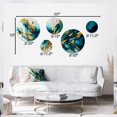 thumbnail image 4 of Designart "Explosive Gold Triangular Elegance VII" Modern Geometric Metal Wall Art Set of 5 Piece, 4 of 5