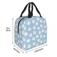 thumbnail image 2 of KLL Cartoon Sushi Print Insulated Lunch Bag Women, Reusable Cute Tote Lunch Box for Adult & Men, Leakproof Cooler Lunch Bags for Work Office Travel Picnic, 2 of 5