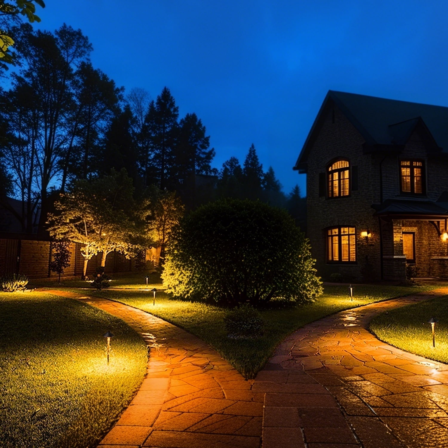 6 Pack 5CCT Low Voltage Landscape Pathway Lights, 5W LED Landscape Path Light, 1800K/2700K/3000K/4000K/5000K Selectable, Aluminum, Oil Rubbed Bronze