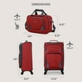 thumbnail image 3 of U.S. Traveler Forza 2-Piece Expandable Softside Carry-On Luggage Set – Spinner Wheels, TSA-Approved, Tote Bag, Lightweight Travel Suitcase, Red, 3 of 8