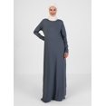 thumbnail image 3 of Viscose Fabric Basic Modest Dress Granite, 3 of 5