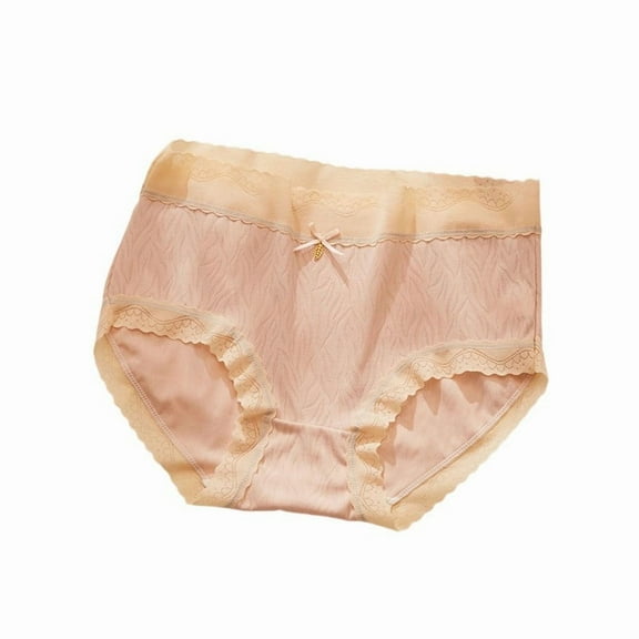 Briefs for Women Comfortable High Waist Underwear Women Panties Soft Solid Color Cotton Womens Underwear Breathable Panties Cozy Lace Underwear Everyday Wear Lightweight Women’s Briefs