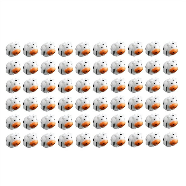 60 Piezas Lindas Mini Figuras de Vacas, Pequeñas Vacas de Resina en Miniatura, Mini Adornos de Vaca, Animales de Resina para Manualidades de Bricolaje en Casa de Paisaje