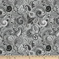 thumbnail image 3 of David Textiles 44" Cotton Paisley Sorbet Fabric by the Yard, Black, 3 of 4