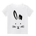 thumbnail image 4 of Zwiiyzr 2024 Toddler T-Shirt Bunny Face Doodle Easter Spring Time Flowers Great Gift Idea Easter Eggs Candy Basket Rabbit Cotton Tail White-150, 4 of 5