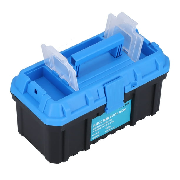 Tool Box, Portable Plastic Storage Case Double Layer Impact