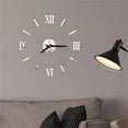 thumbnail image 1 of 3D DIY Roman Numbers Acrylic Mirror Wall Sticker Clock Home Decor Mural Decals, 1 of 3