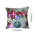 thumbnail image 3 of Christmas Themed LED Pillow, Holiday Decor with Flashing and Constant Lighting, 45x45cm Short Plush Cushion for Home Gift Idea, 3 of 6