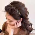 thumbnail image 2 of Diadema de peine para el cabello para mujer, aros de plástico en forma de U, dientes fijos, antideslizantes, esponjosos, accesorios para el cabello, 2 of 5