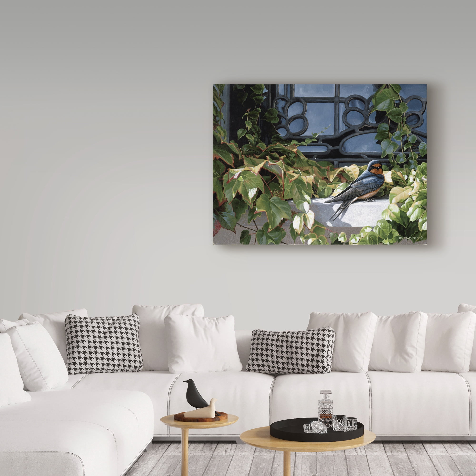 Trademark Fine Art 'The Window Ledge' Canvas Art by Ron Parker