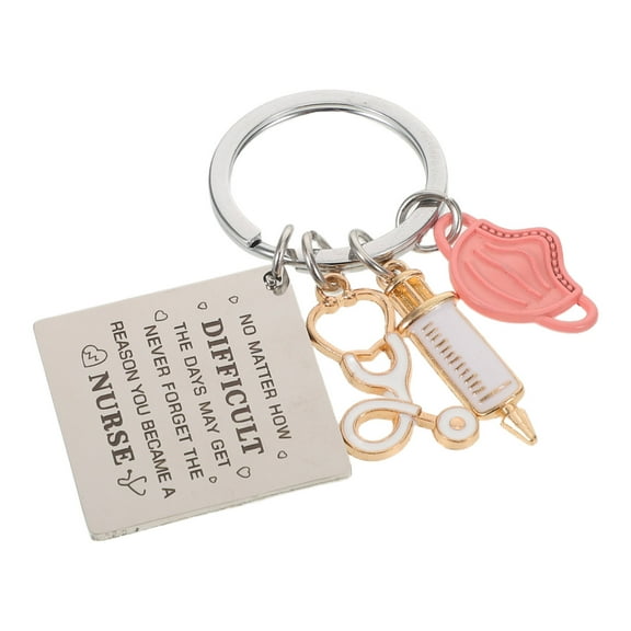 Raindrops Nurse Keychain with Stethoscope Charm for Graduation Nurses Week and Appreciation Present