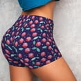 thumbnail image 4 of Goofa Cool Mirror Cherries Printed Workout Shorts Women Seamless Scrunch Butt Lifting High Waisted Gym Booty Shorts Elastic Workout Shorts-Medium, 4 of 8