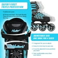 thumbnail image 3 of SubSun Inline Skates for Adults Men Women Adjustable Aggressive Durable Roller Blades with Giant Wheels Teal L, 3 of 7