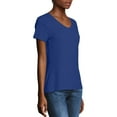 thumbnail image 2 of Hanes X-Temp V-Neck T-Shirt (42V0) Deep Royal Blue, 3XL, 2 of 6