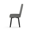 thumbnail image 3 of Amisco Elmira Dining Chair - Grey Woven Fabric / Black Metal, 3 of 9