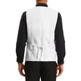 thumbnail image 3 of INSPIRE CHIC Men's Suit Vest Double Breasted Slim Fit Formal Wedding Dress Waistcoat White L, 3 of 5