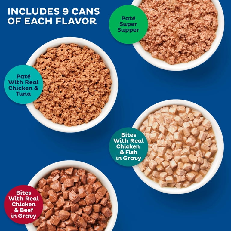 9Lives Surf & Turf Favorites Wet Cat Food Variety Pack, 5.5 oz