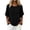 Black, variant on Patchwork T Shirt for Women Textured Knit Crew Neck Elbow Length Sleeve Tee Tops Loose Fit Comfy Lightweight Breathable Summer Tops Yellow M