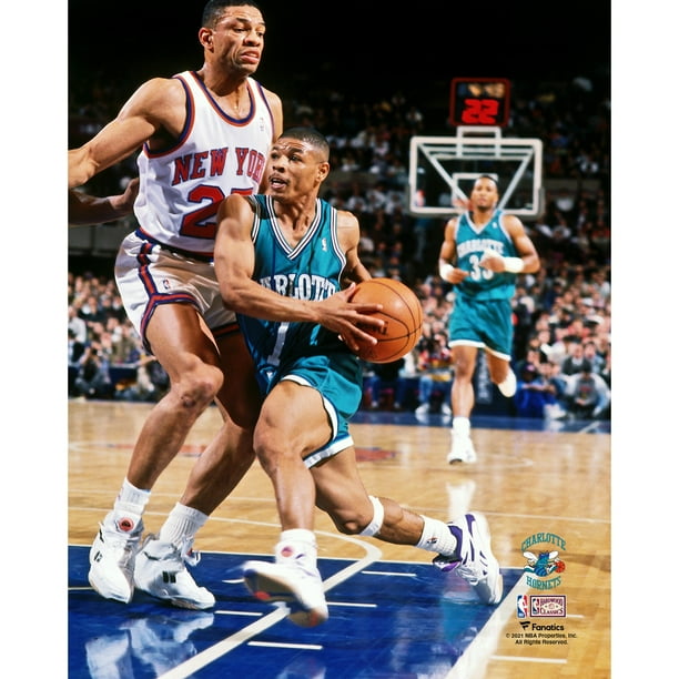 Muggsy Bogues Charlotte Unsigned Hardwood Classics Drive In The Paint Photograph
