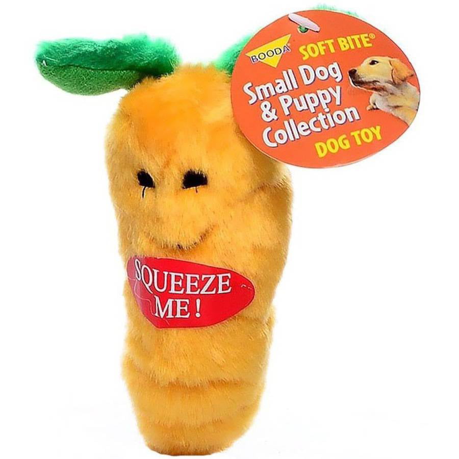8" Carrot Squeaky Dog Toy 