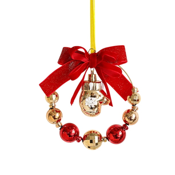 Corona de coche, bolas navideñas colgantes, lazo para puerta, árbol de Navidad, decoración de ambiente, arreglo de escena