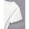 thumbnail image 3 of Women's Black Cartoon Dog & Heart Print T-Shirt - Casual Round Neck Short Sleeve Top, Polyester Blend, Machine Washable, Summer Sleepwear, Casual Wear|Playful Graphic Tee|Machine Washable Top, 3 of 7