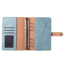 CCOCC Leather A6 Binder 6 Ring Binder Notebook - Refillable Notebook A6 Planner Binder with Binder Pockets,A6 Dividers,A6 Refill Paper,PU Leather Travel Binder Journal Cover Binder Brown Notebook