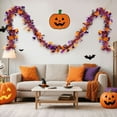 thumbnail image 5 of Gustave 2Pcs Halloween Decorations Tinsel Garland Shiny Metallic Twist Foil Tinsel with Pumpkin Spider Bat Hanging Garland Decoration for Indoor Outdoor Halloween Party Wall Tree, 6.6Ft, 5 of 8