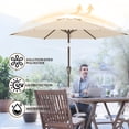 thumbnail image 5 of Patiokingdom 9 ft Outdoor Patio Umbrella with Crank Lift, Beige , Fade-Resistant Market Umbrella for Garden, Deck, Poolside, 5 of 6