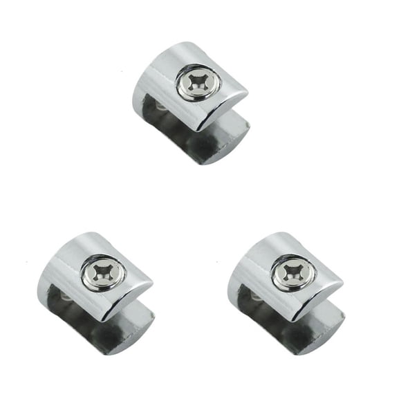 Scienceny Abrazadera de vidrio de aleación de zinc, soporte de tablón para el hogar antideslizante pulido, anticorrosivo, reutilizable, de 10 a Type1 NO1