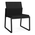 thumbnail image 1 of Gansett Reception Waiting Room Armless Guest Chair / Black Steel / Black, 1 of 7