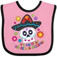 thumbnail image 3 of Inktastic It's My First DÃ­a De Los Muertos Sugar Skull in a Sombrero Boys or Girls Baby Bib, 3 of 4