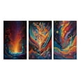 thumbnail image 2 of Designart "Visionary Rainbow Mystery Landscapes II" Abstract Landscape Wall Art Set Of 3 - Abstract Landscapes Multicolor Gallery Wall Set For Home Decor, 2 of 6