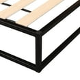 Furinno Angeland Monaco Metal Bed Frame Foundation with Wooden Slats